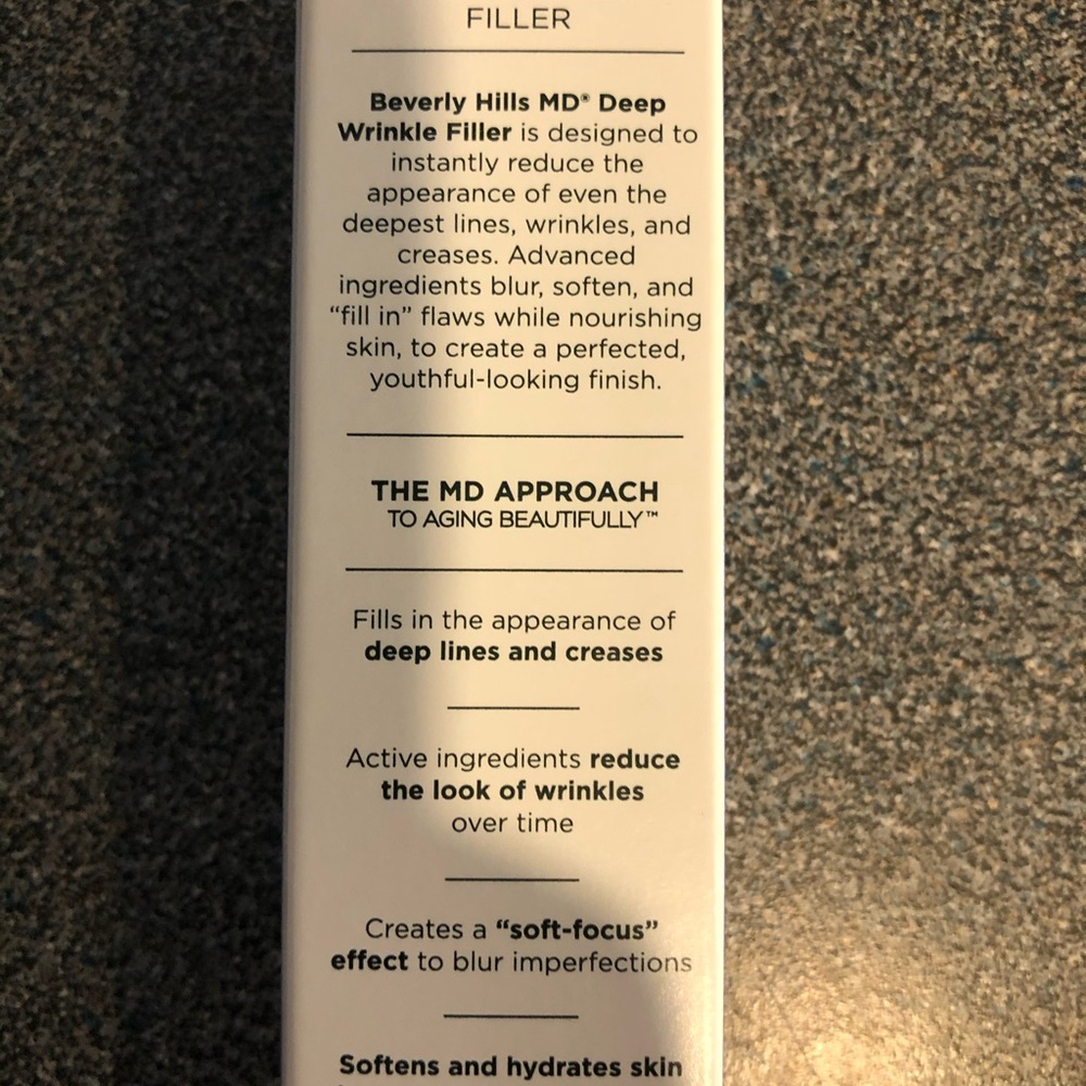 Deep wrinkle cream filler